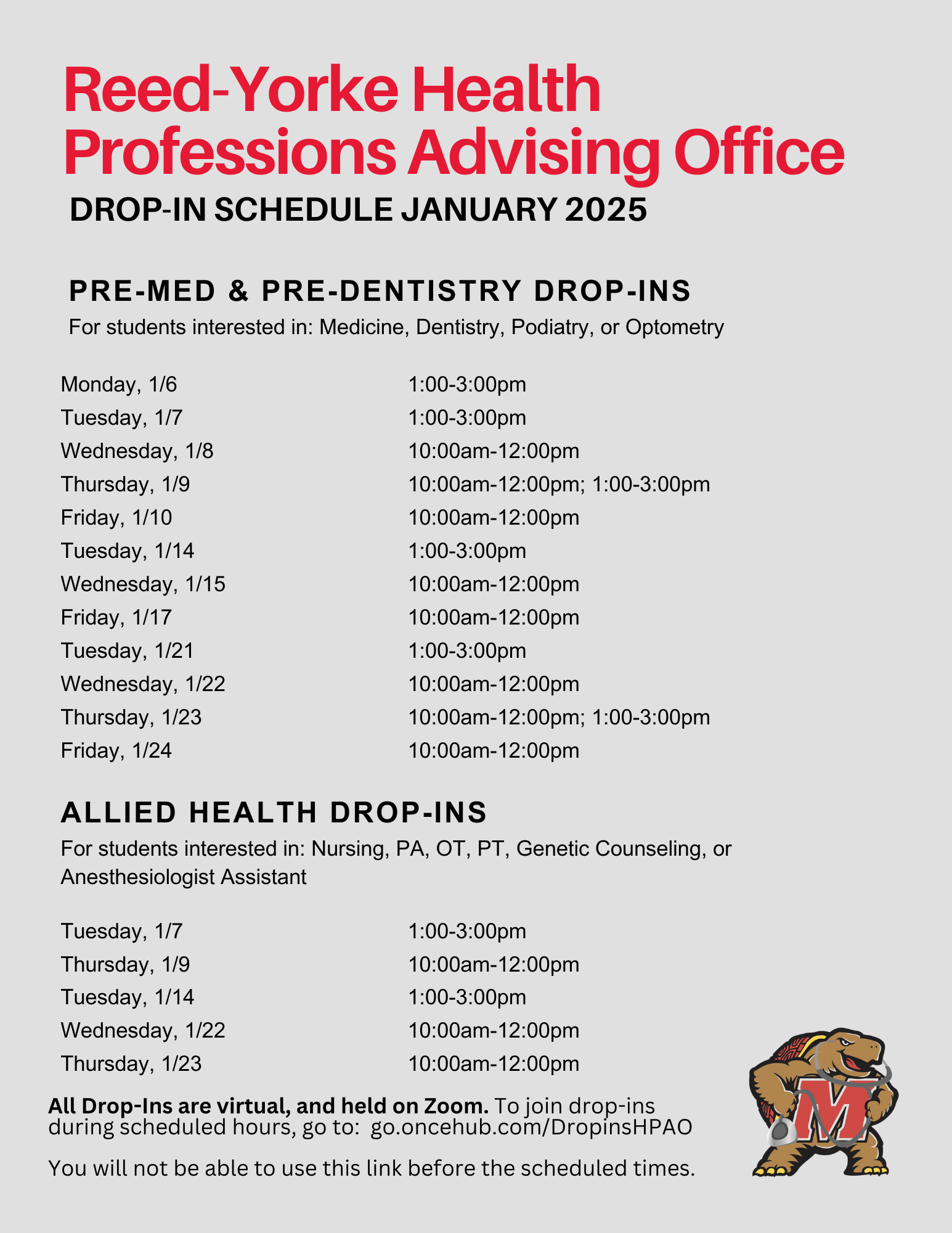 January 2025 Drop-ins