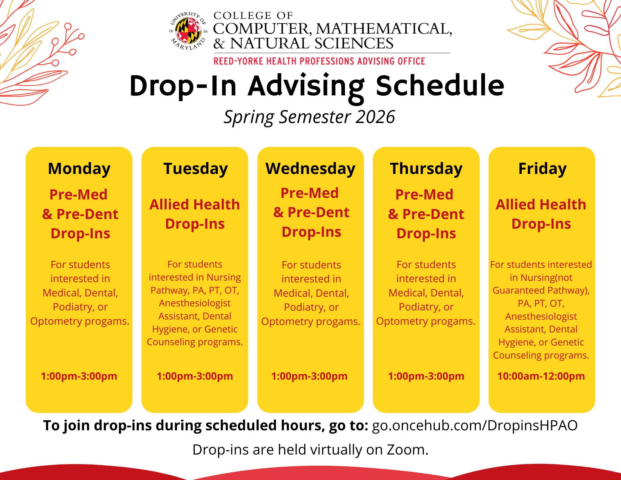 May 27-July 15 Drop-ins