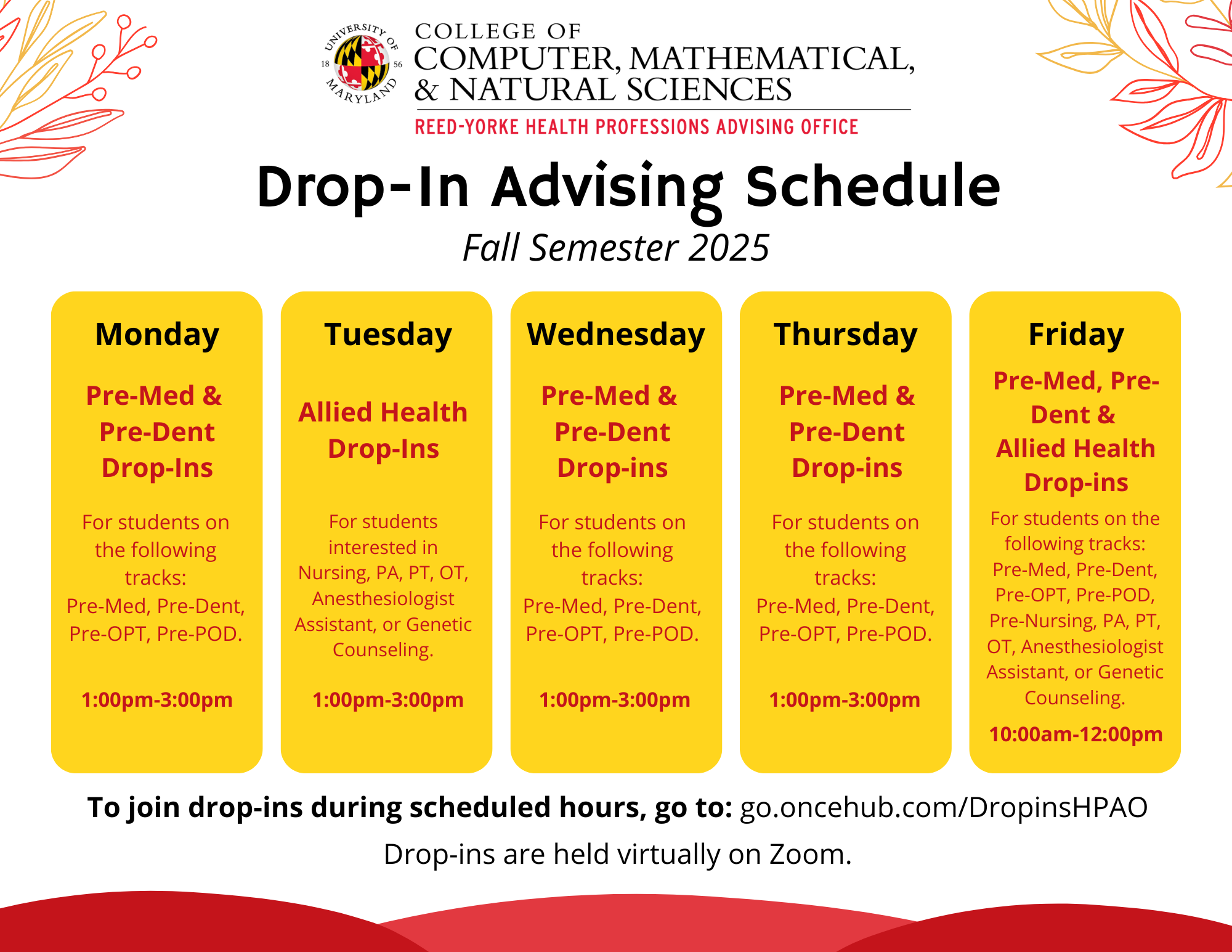 May 27-July 15 Drop-ins