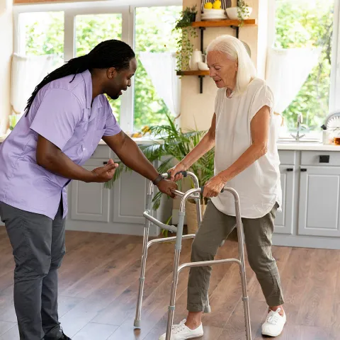 occupational therapist and patient